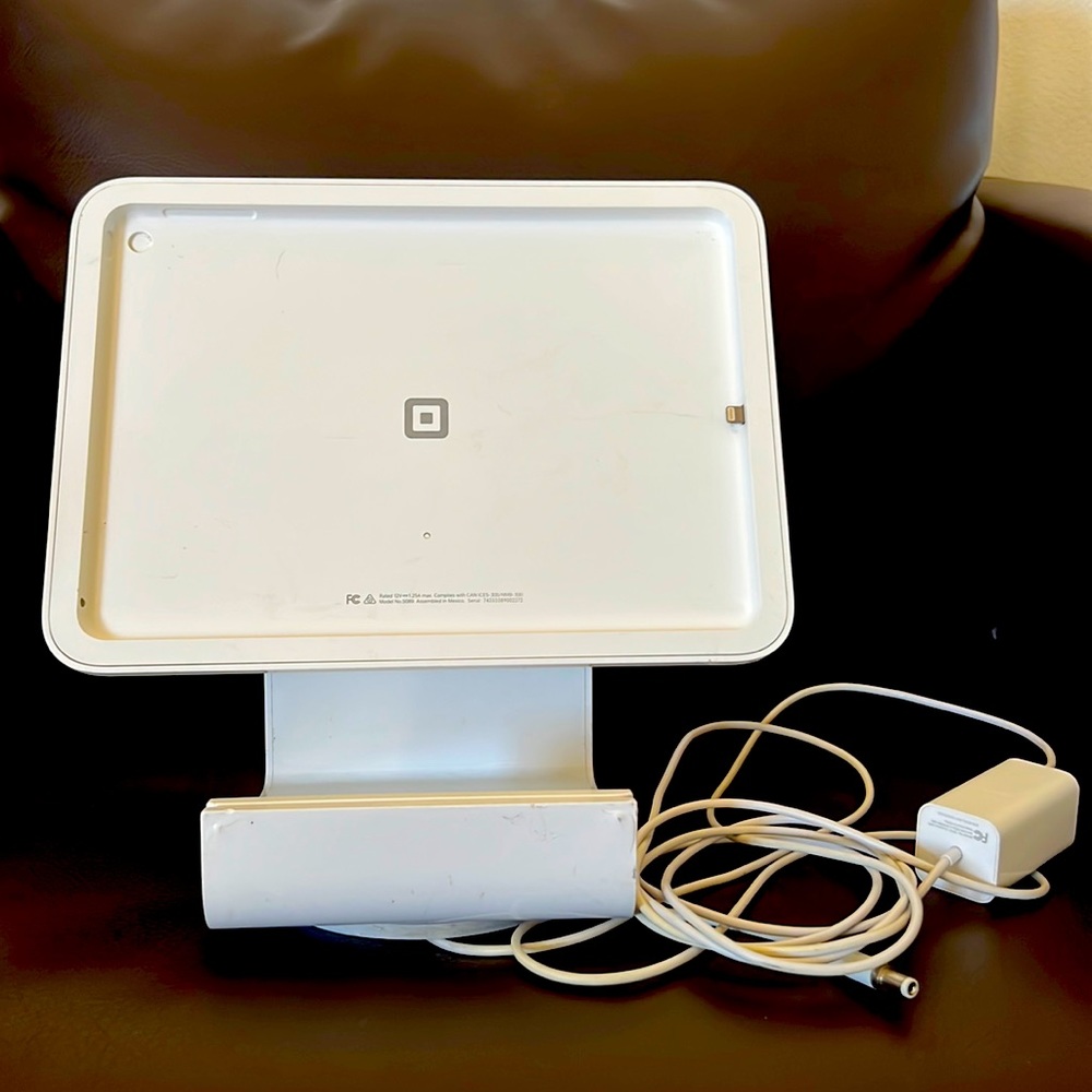 Square stand for iPad model : S089 white color